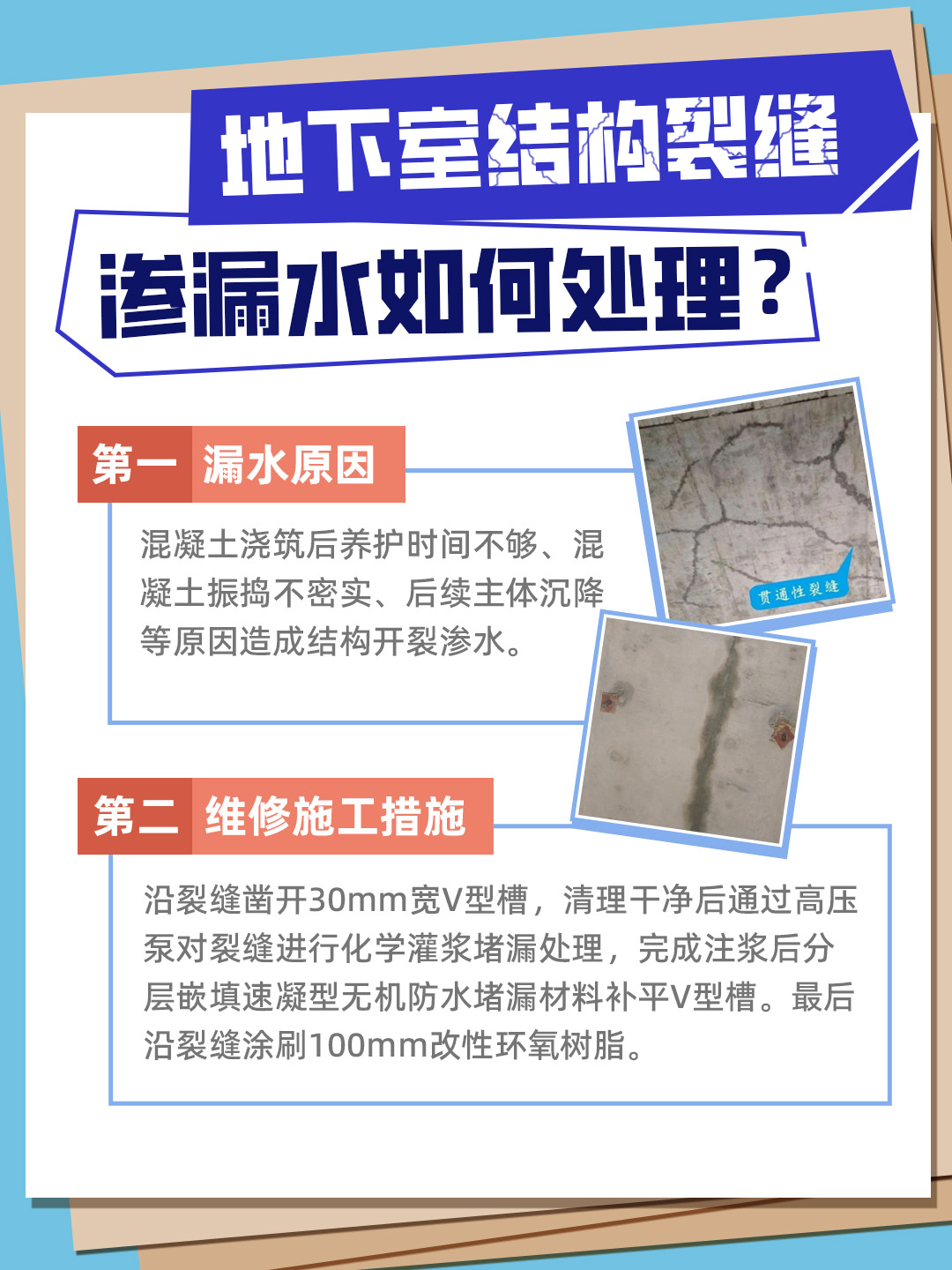 恒久分享‖地下室結(jié)構(gòu)裂縫滲水如何處理？